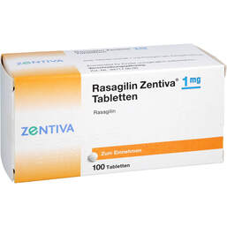 Abbildung: Rasagilin Zentiva 1 mg Tabletten 100 St, Tabletten PZN 11312843