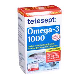 Abbildung: Tetesept Omega-3 1000 Kapseln Kapseln, 80 St PZN 11313245