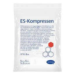 Abbildung: ES-Kompressen steril 5x5 cm 8fach Cpc 5X2 St, Kompressen PZN 11313682