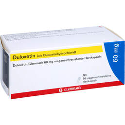 Abbildung: Duloxetin Glenmark 60 mg magensaftresistent Hartkapseln  98 St, Magensaftresistente Hartkapseln PZN 11323373