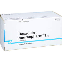 Abbildung: Rasagilin neuraxpharm 1 mg Tabletten 100 St, Tabletten PZN 11332461