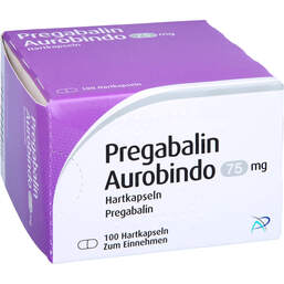 Abbildung: Pregabalin Aurobindo 75 mg Hartkapseln 100 St, Hartkapseln PZN 11334543