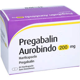 Abbildung: Pregabalin Aurobindo 200 mg Hartkapseln 84 St, Hartkapseln PZN 11334626