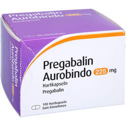 Abbildung: Pregabalin Aurobindo 225 mg Hartkapseln 100 St, Hartkapseln PZN 11334649