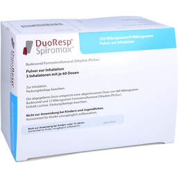 Abbildung: Duoresp Spiromax 320µg / 9 µg / Dosis 3x60ED Inh.-Pulver  3 St, Inhalationspulver PZN 11339782
