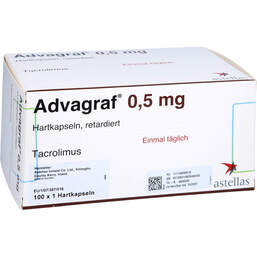 Abbildung: Advagraf 0,5 mg Hartkapseln retardiert 100 St, Retard-Kapseln PZN 11340905