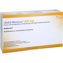 Abbildung: Abilify Maintena 300 mg P. + L.z.H.e.Depot-Inj-Suspension 1 St, Pulver und Lösungsmittel zur Herstellung einer Depot-Injektionssuspension PZN 11344843