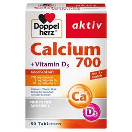 Abbildung: Doppelherz Calcium 700 + Vitamin D3 Tabletten Tabletten, 80 St PZN 11346374