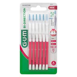 Abbildung: GUM Bi-Direction Interdentalbürste 1,2 mm pink 6 St, Zahnbürste PZN 11347882