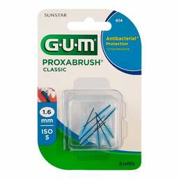 Abbildung: GUM Proxabrush Classic Ersatzbürsten 1,6 mm 8 St, Zahnbürste PZN 11347936
