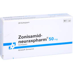 Abbildung: Zonisamid neuraxpharm 50 mg Hartkapseln 28 St, Hartkapseln PZN 11351205