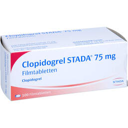 Abbildung: Clopidogrel STADA 75 mg Filmtabletten 100 St, Filmtabletten PZN 11351257