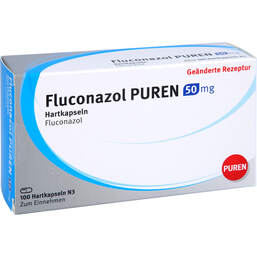 Abbildung: Fluconazol Puren 50 mg Hartkapseln 100 St, Hartkapseln PZN 11354712