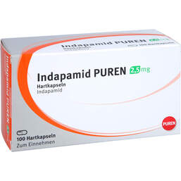 Abbildung: Indapamid Puren 2,5 mg Hartkapseln 100 St, Hartkapseln PZN 11355226