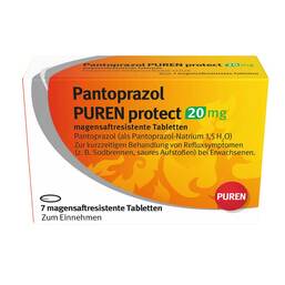 Abbildung: Pantoprazol Puren protect 20 mg magensaftresistent Tabletten 7 St, Tabletten magensaftresistent PZN 11357337