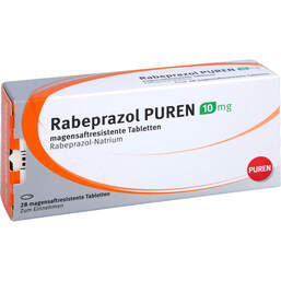 Abbildung: Rabeprazol Puren 10 mg magensaftresistent Tabletten 28 St, Tabletten magensaftresistent PZN 11357805