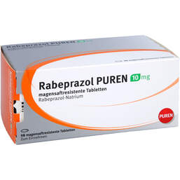 Abbildung: Rabeprazol Puren 10 mg magensaftresistent Tabletten 98 St, Tabletten magensaftresistent PZN 11357828