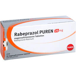 Abbildung: Rabeprazol Puren 20 mg magensaftresistent Tabletten 56 St, Tabletten magensaftresistent PZN 11357863