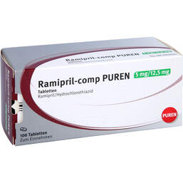 Abbildung: Ramipril-comp Puren 5 mg / 12,5 mg Tabletten 100 St, Tabletten PZN 11357952