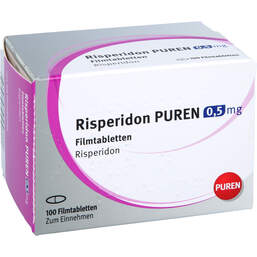Abbildung: Risperidon Puren 0,5 mg Filmtabletten 100 St, Filmtabletten PZN 11358041