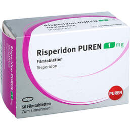 Abbildung: Risperidon Puren 1 mg Filmtabletten 50 St, Filmtabletten PZN 11358070