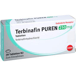 Abbildung: Terbinafin Puren 250 mg Tabletten 28 St, Tabletten PZN 11358319
