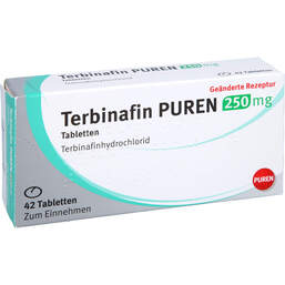 Abbildung: Terbinafin Puren 250 mg Tabletten 42 St, Tabletten PZN 11358325