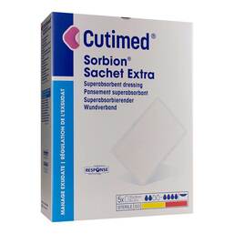 Abbildung: Sorbion Cutimed Sachet Extra Wundauflage 20x30 cm 5 St, Pflaster PZN 11361758