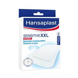 Abbildung: Hansaplast sensitive XXL Pflaster 8x10 cm Pflaster, 5 St PZN 11362114