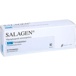 Abbildung: Salagen 5 mg Filmtabletten 84 St, Filmtabletten PZN 11367442