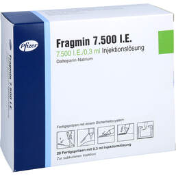 Abbildung: Fragmin 7.500 I.E. Injektionslösung in einer Fertigspritze 20 St, Injektionslösung PZN 11367643