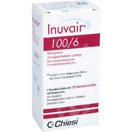 Abbildung: Inuvair 100 / 6 µg 120 Hub Druckgasinhalat 1 St, Inhalat PZN 11368134