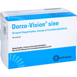 Abbildung: Dorzo-Vision sine 20 mg / ml Atr Lösung i.Einzeldosisb. 30X0.2 ml, Augentropfen PZN 11377452