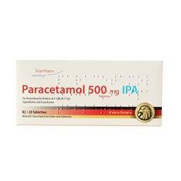 Abbildung: Paracetamol 500 mg Ipa Tabletten 20 St, Tabletten PZN 11380106