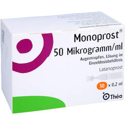 Abbildung: Monoprost 50 Mikrogramm / ml Augentropfenin Einzeldosen 30X0.2 ml, Einzeldosispipetten PZN 11383754