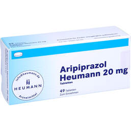 Abbildung: Aripiprazol Heumann 20 mg Tabletten 49 St, Tabletten PZN 11479804