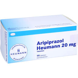 Abbildung: Aripiprazol Heumann 20 mg Tabletten 98 St, Tabletten PZN 11479810