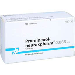 Abbildung: Pramipexol neuraxpharm 0,088 mg Tabletten 100 St, Tabletten PZN 11481391
