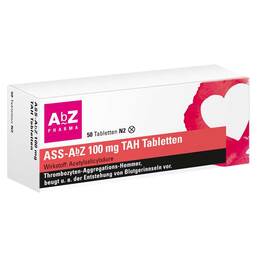 Abbildung: ASS AbZ 100 mg TAH Tabletten 50 St, Tabletten PZN 11481824