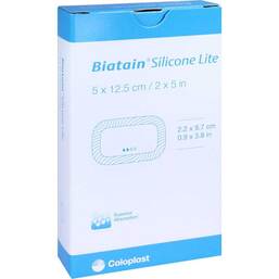 Abbildung: Biatain Silicone Lite Schaumverband 5x12,5 cm 5 St, Verband PZN 11485992