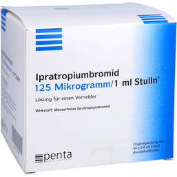 Abbildung: Ipratropiumbromid 125µg / 1ml Stulln Lösung für Vernebler 50X2.0 ml, Lösung für einen Vernebler PZN 11509801