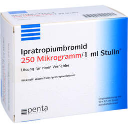 Abbildung: Ipratropiumbromid 250µg / 1ml Stulln Lösung für Vernebler 50X0.5 ml, Lösung für einen Vernebler PZN 11509818