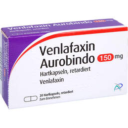 Abbildung: Venlafaxin Aurobindo 150 mg Hartkapseln retardiert 20 St, Retard-Kapseln PZN 11528218