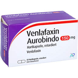 Abbildung: Venlafaxin Aurobindo 150 mg Hartkapseln retardiert 50 St, Retard-Kapseln PZN 11528224