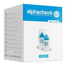 Abbildung: Alphacheck professional Pen-Nadel Plus 30 Gx8 mm 100 St, Kanüle PZN 11531077