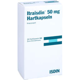 Abbildung: Itraisdin 50 mg Hartkapseln 30 St, Hartkapseln PZN 11532303