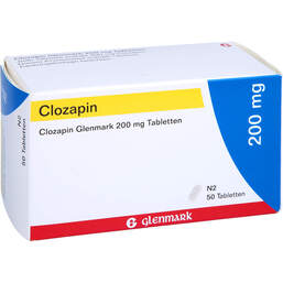 Abbildung: Clozapin Glenmark 200 mg Tabletten 50 St, Tabletten PZN 11532510