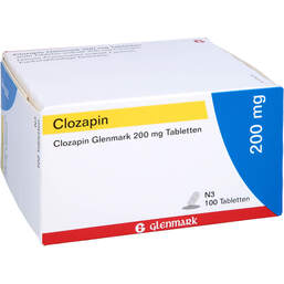 Abbildung: Clozapin Glenmark 200 mg Tabletten 100 St, Tabletten PZN 11532527