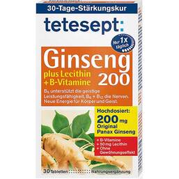 Abbildung: Tetesept Ginseng 200 + Lecithin + B-Vitamine Filmtabletten Filmtabletten, 30 St PZN 11534897