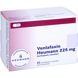 Abbildung: Venlafaxin Heumann 225 mg Hartkapseln retardiert 50 St, Retard-Kapseln PZN 11538760